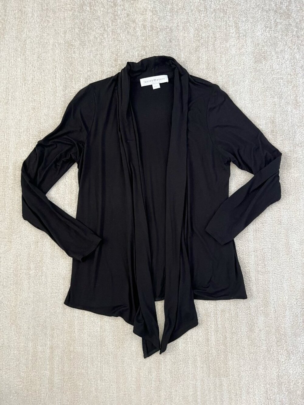 Lesley Evers Black Cardigan Knit Top XS/S